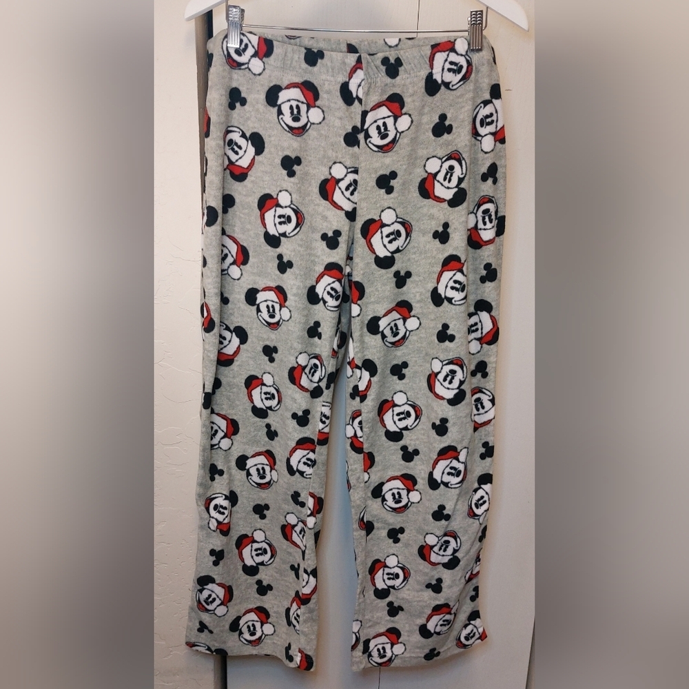 Disney Santa Mickey Mouse Fleece Lounge Pajama Pants Size XL Christmas Bottoms